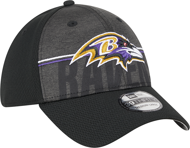 Baltimore Ravens New Era 2023 NFL Training Camp 39THIRTY Flex Hat - Black