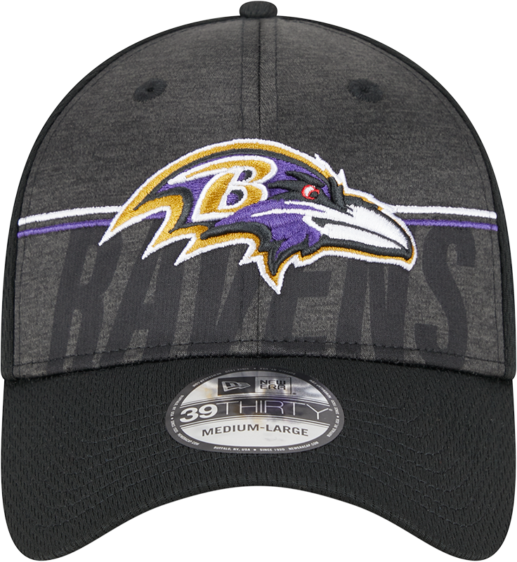 Baltimore Ravens New Era 2023 NFL Training Camp 39THIRTY Flex Hat - Black