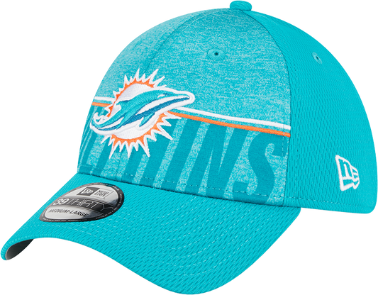 Miami Dolphins New Era 2023 NFL Training Camp 39THIRTY Flex Hat - Aqua