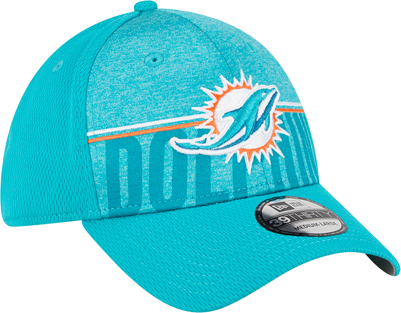 Miami Dolphins New Era 2023 NFL Training Camp 39THIRTY Flex Hat - Aqua