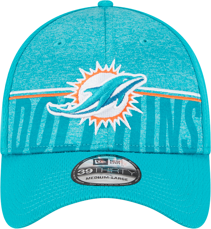 Miami Dolphins New Era 2023 NFL Training Camp 39THIRTY Flex Hat - Aqua