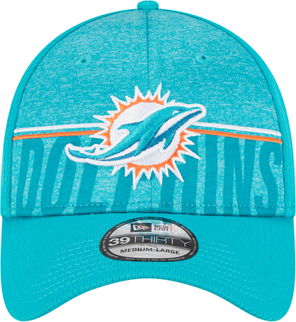 Miami Dolphins New Era 2023 NFL Training Camp 39THIRTY Flex Hat - Aqua