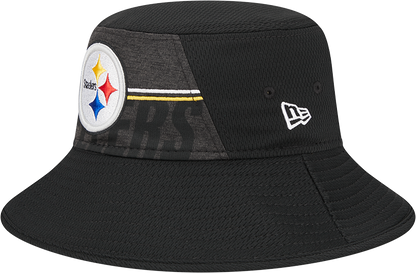 Pittsburgh Steelers New Era 2023 NFL Training Camp Stretch Bucket Hat - Black