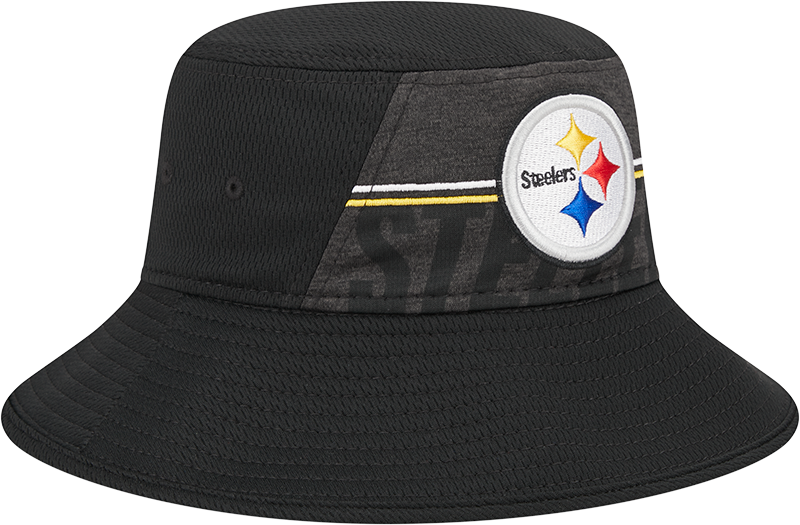 Pittsburgh Steelers New Era 2023 NFL Training Camp Stretch Bucket Hat - Black