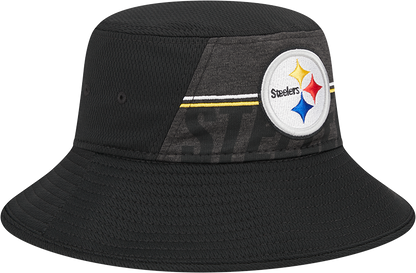 Pittsburgh Steelers New Era 2023 NFL Training Camp Stretch Bucket Hat - Black