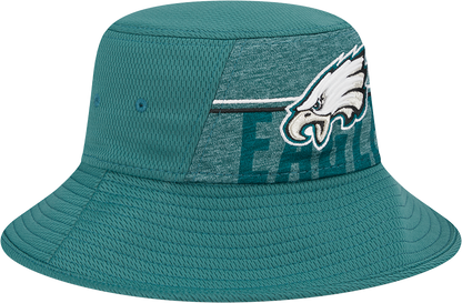 Philadelphia Eagles New Era 2023 NFL Training Camp Stretch Bucket Hat - Green