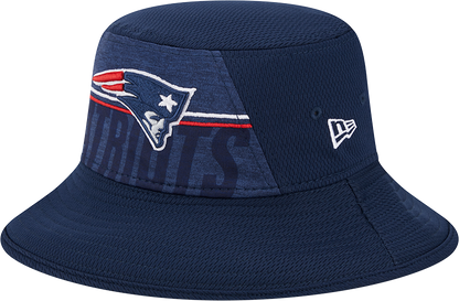 New England Patriots New Era 2023 NFL Training Camp Stretch Bucket Hat - Navy