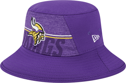 Minnesota Vikings New Era 2023 NFL Training Camp Stretch Bucket Hat - Purple