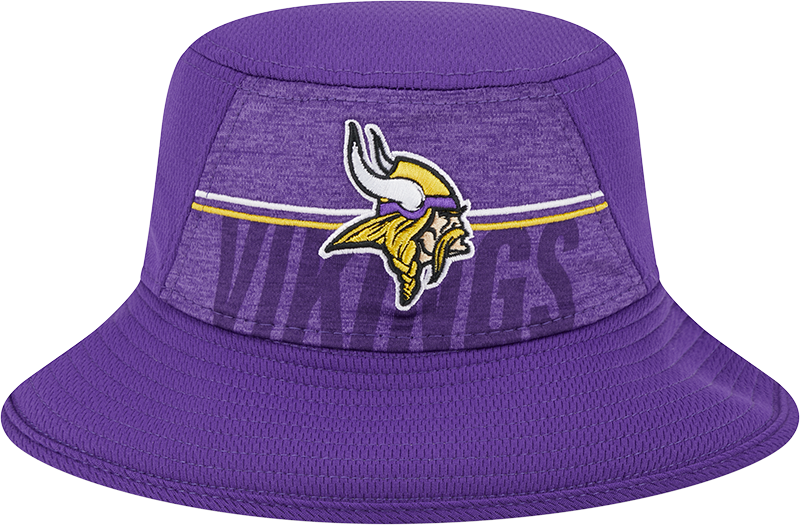 Minnesota Vikings New Era 2023 NFL Training Camp Stretch Bucket Hat - Purple