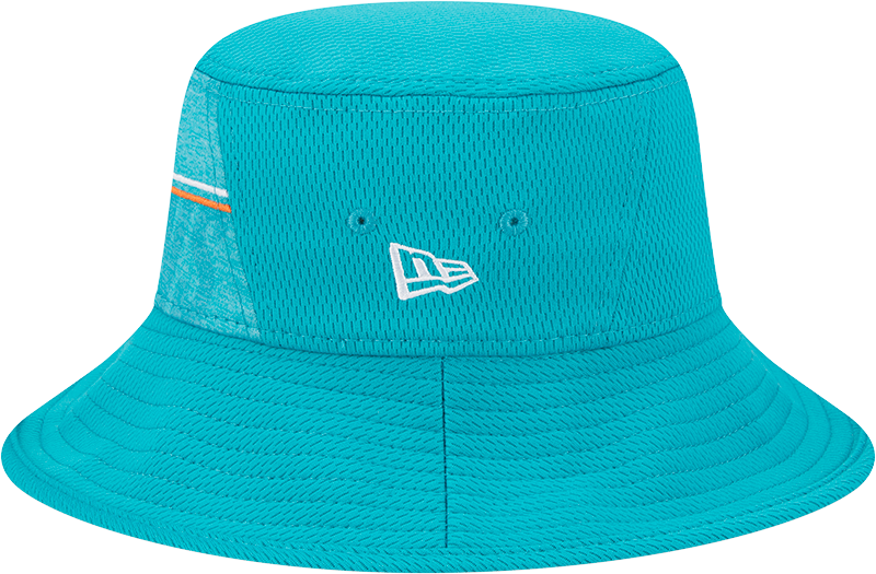 Miami Dolphins New Era 2023 NFL Training Camp Stretch Bucket Hat - Aqua