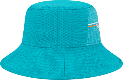 Miami Dolphins New Era 2023 NFL Training Camp Stretch Bucket Hat - Aqua