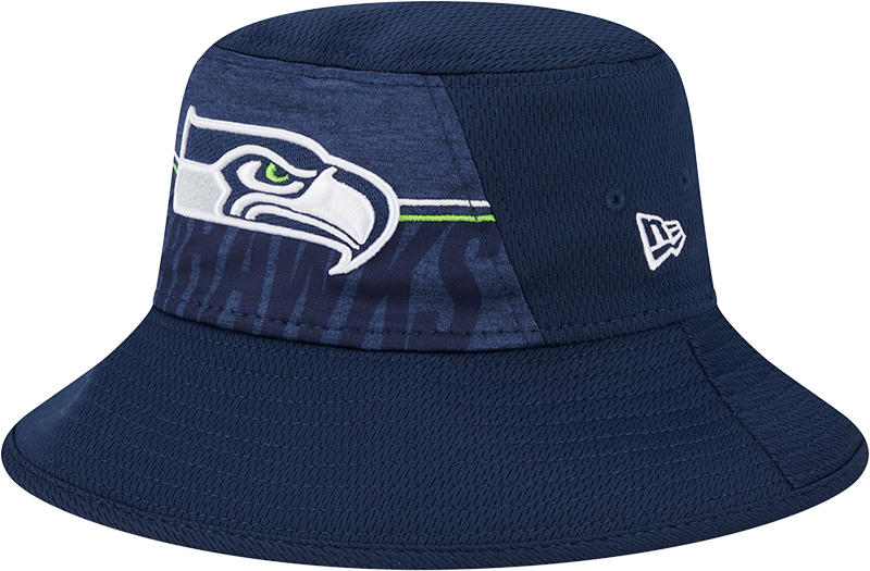 Seattle Seahawks New Era 2023 NFL Training Camp Stretch Bucket Hat - Navy