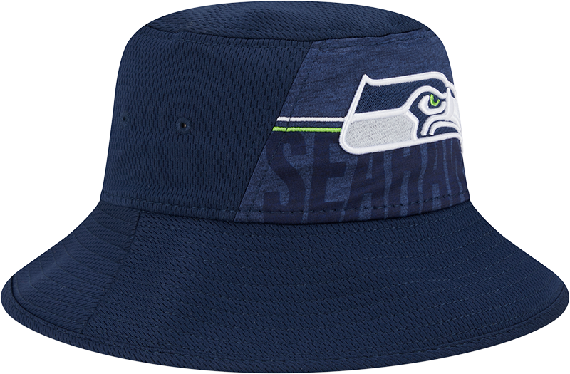 Seattle Seahawks New Era 2023 NFL Training Camp Stretch Bucket Hat - Navy