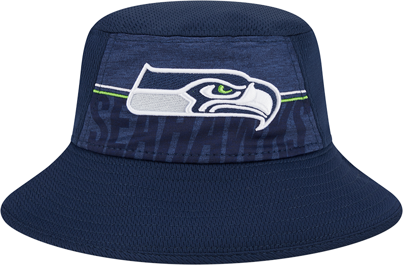 Seattle Seahawks New Era 2023 NFL Training Camp Stretch Bucket Hat - Navy