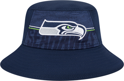 Seattle Seahawks New Era 2023 NFL Training Camp Stretch Bucket Hat - Navy