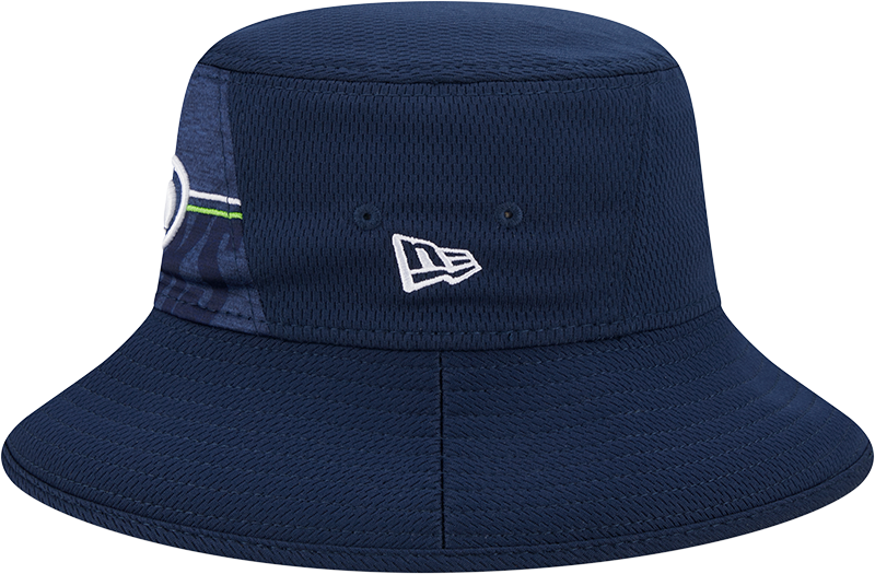 Seattle Seahawks New Era 2023 NFL Training Camp Stretch Bucket Hat - Navy