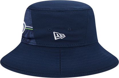 Seattle Seahawks New Era 2023 NFL Training Camp Stretch Bucket Hat - Navy