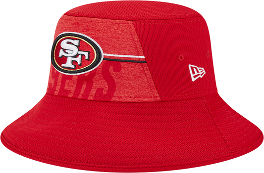 San Francisco 49ers New Era 2023 NFL Training Camp Stretch Bucket Hat - Red