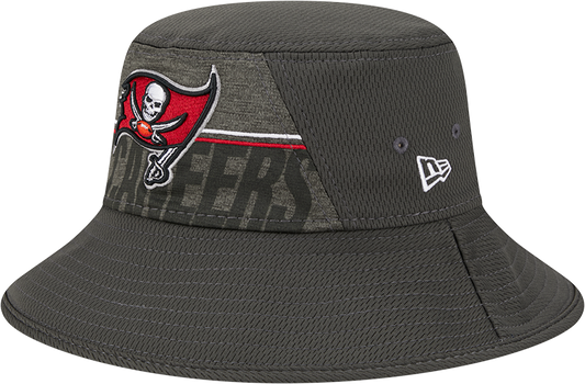 Tampa Bay Buccaneers New Era 2023 NFL Training Camp Stretch Bucket Hat - Pewter