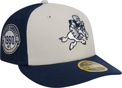 Dallas Cowboys New Era 2023 Sideline Historic Low Profile 59FIFTY Fitted Hat - Cream/Navy