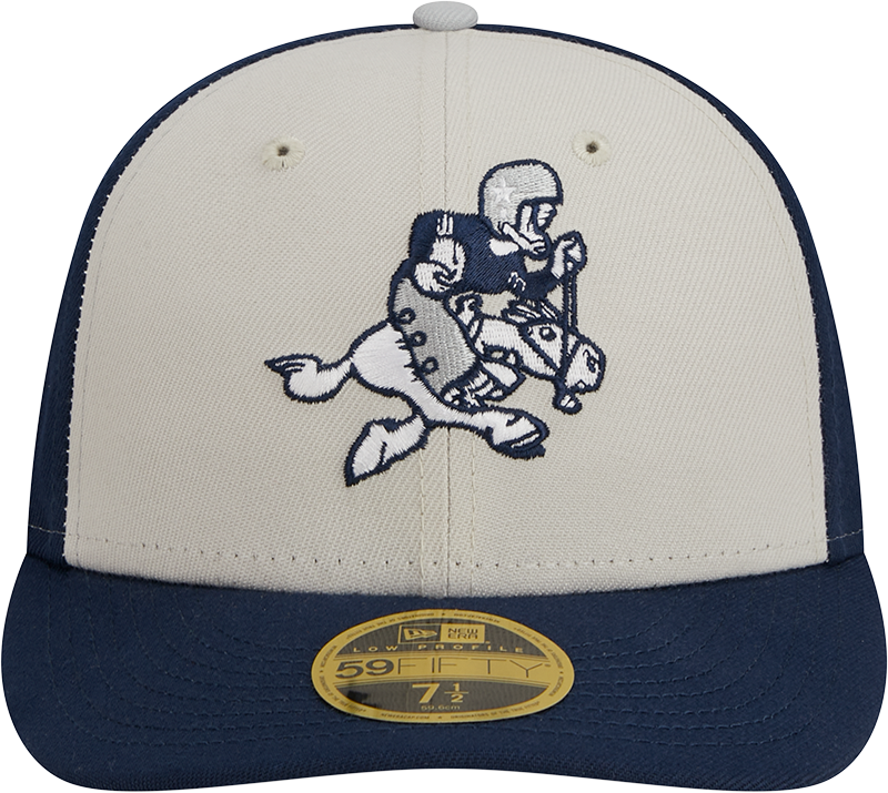 Dallas Cowboys New Era 2023 Sideline Historic Low Profile 59FIFTY Fitted Hat - Cream/Navy