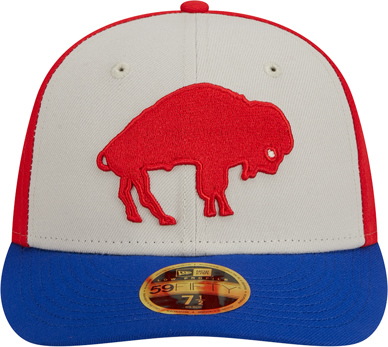 Buffalo Bills New Era 2023 Sideline Historic Low Profile 59FIFTY Fitted Hat - Cream/Royal