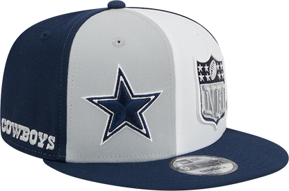 Dallas Cowboys New Era 2023 Sideline 9FIFTY Snapback Hat - Gray/Navy