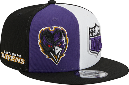 Baltimore Ravens New Era 2023 Sideline 9FIFTY Snapback Hat - Purple/Black