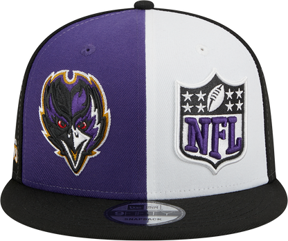 Baltimore Ravens New Era 2023 Sideline 9FIFTY Snapback Hat - Purple/Black