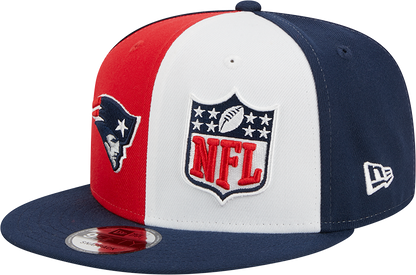 New England Patriots New Era 2023 Sideline 9FIFTY Snapback Hat - Red/Navy