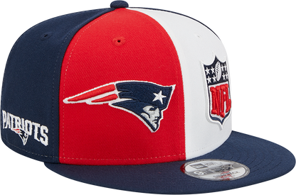 New England Patriots New Era 2023 Sideline 9FIFTY Snapback Hat - Red/Navy