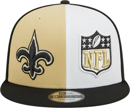 New Orleans Saints New Era 2023 Sideline 9FIFTY Snapback Hat - Gold/Black