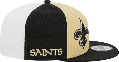 New Orleans Saints New Era 2023 Sideline 9FIFTY Snapback Hat - Gold/Black