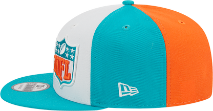 Miami Dolphins New Era 2023 Sideline 9FIFTY Snapback Hat - Orange/Aqua