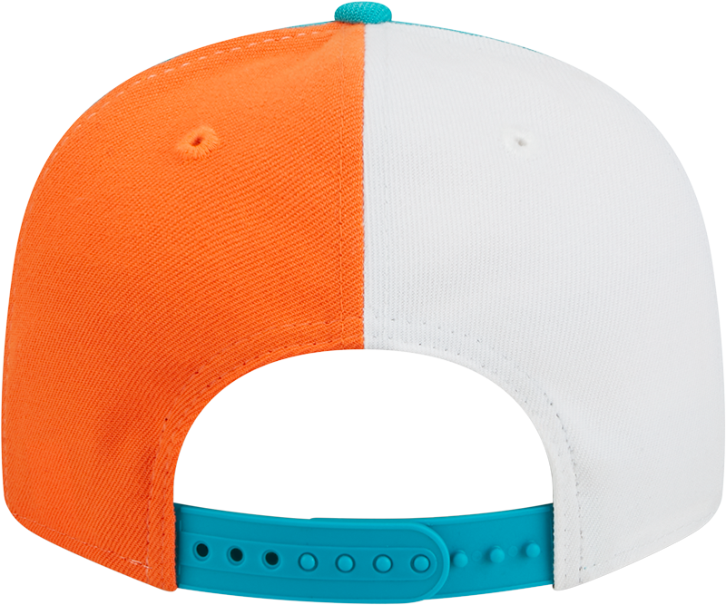 Miami Dolphins New Era 2023 Sideline 9FIFTY Snapback Hat - Orange/Aqua