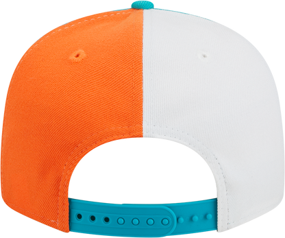 Miami Dolphins New Era 2023 Sideline 9FIFTY Snapback Hat - Orange/Aqua