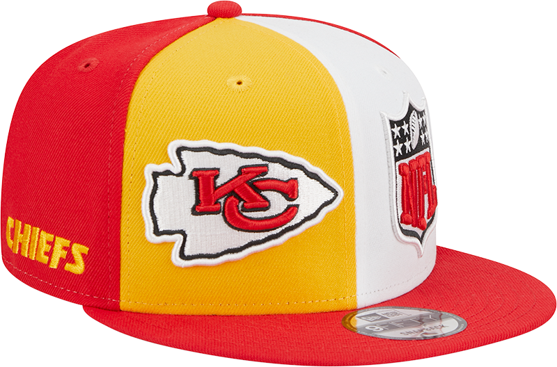 Kansas City Chiefs New Era 2023 Sideline 9FIFTY Snapback Hat - Gold/Red