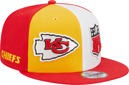 Kansas City Chiefs New Era 2023 Sideline 9FIFTY Snapback Hat - Gold/Red