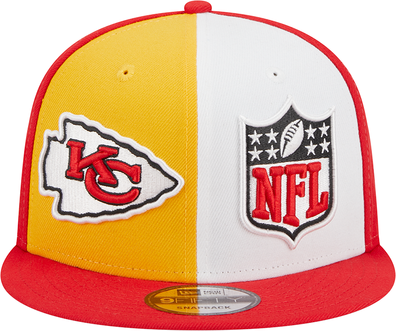 Kansas City Chiefs New Era 2023 Sideline 9FIFTY Snapback Hat - Gold/Red