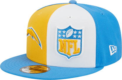 Los Angeles Chargers New Era 2023 Sideline 9FIFTY Snapback Hat - Gold/Powder Blue