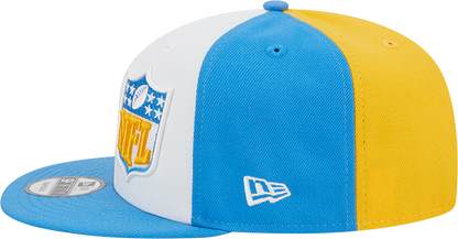 Los Angeles Chargers New Era 2023 Sideline 9FIFTY Snapback Hat - Gold/Powder Blue