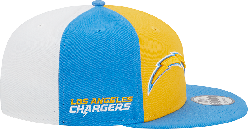 Los Angeles Chargers New Era 2023 Sideline 9FIFTY Snapback Hat - Gold/Powder Blue