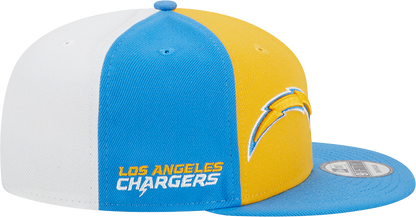 Los Angeles Chargers New Era 2023 Sideline 9FIFTY Snapback Hat - Gold/Powder Blue