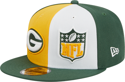 Green Bay Packers New Era 2023 Sideline 9FIFTY Snapback Hat - Gold/Green