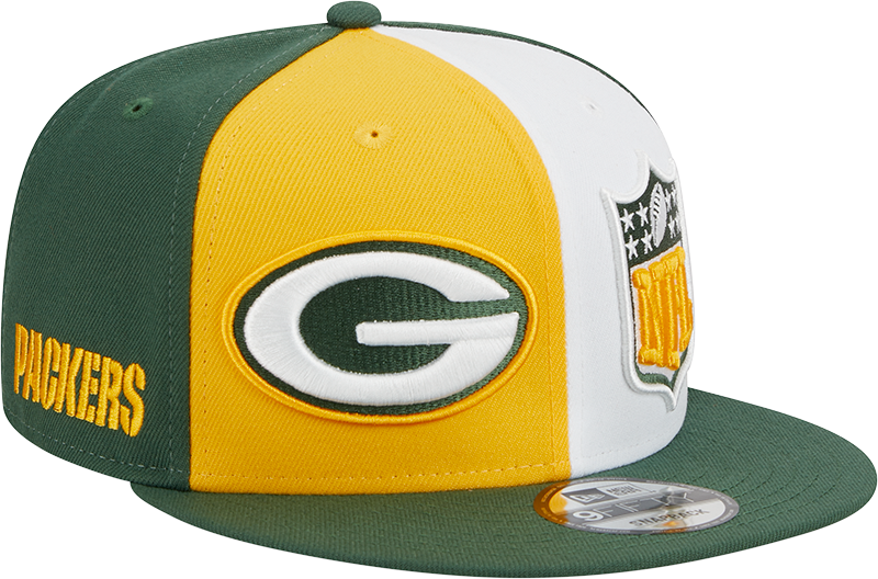 Green Bay Packers New Era 2023 Sideline 9FIFTY Snapback Hat - Gold/Green