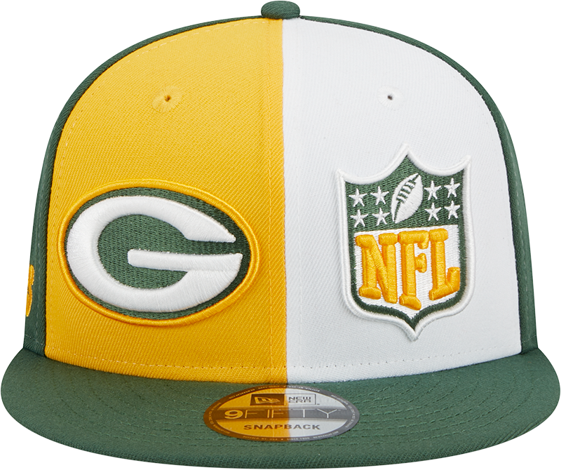 Green Bay Packers New Era 2023 Sideline 9FIFTY Snapback Hat - Gold/Green