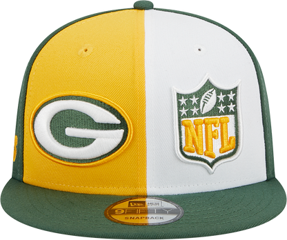 Green Bay Packers New Era 2023 Sideline 9FIFTY Snapback Hat - Gold/Green