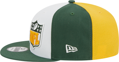 Green Bay Packers New Era 2023 Sideline 9FIFTY Snapback Hat - Gold/Green