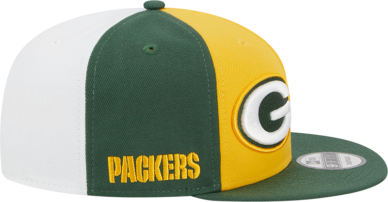 Green Bay Packers New Era 2023 Sideline 9FIFTY Snapback Hat - Gold/Green