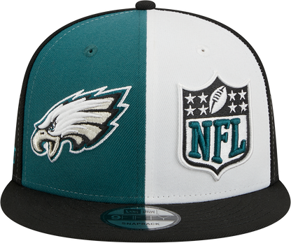 Philadelphia Eagles New Era 2023 Sideline 9FIFTY Snapback Hat - Midnight Green/Black